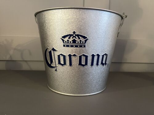 New 9 Inch Corona Metal Ice Bucket With Bottle Opener Beer Lager Pub Bar Mancave - Picture 1 of 3