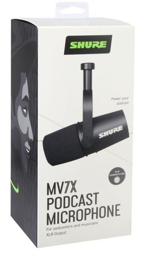 Shure MV7X Dynamic Cardioid Broadcast Microphone with Voice Isolation,  Black - Picture 1 of 1