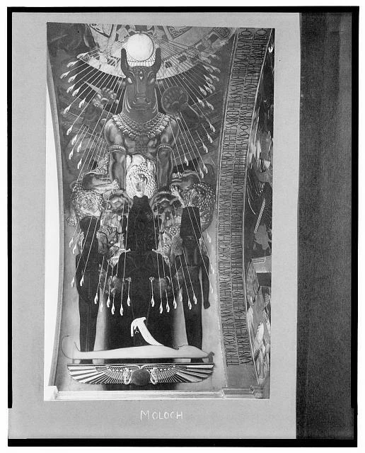 Moloch,Photo of Mural,ancient deity,god of material things,Boston,Religion  | eBay