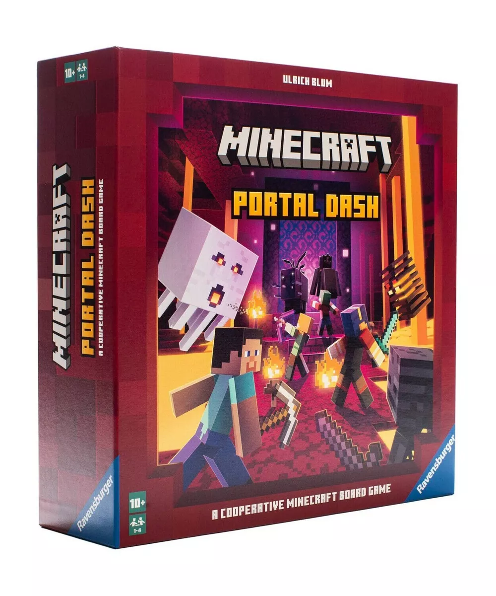 Ravensburger Minecraft: Portal Dash Family Board Games for Kids and Adults  Age 10 Years Up