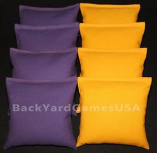 CORNHOLE BEAN BAGS Purple  Yellow All Weather Bags