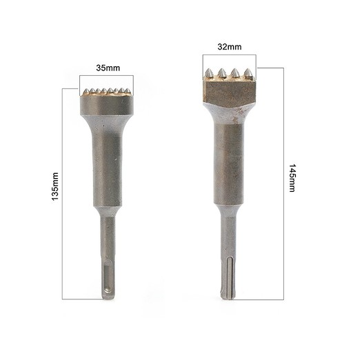 SDS PLUS Hammer Drill Chisel Alloy Point Groove Gouge Flat Round ...