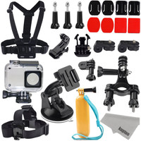 Kupton Accessories For Xiaomi 4k, Xiaoyi 4k Waterproof Housing Case+ Head Strap+ Kupton Accessories For Xiaomi 4k, Xiaoyi 4k Waterproof Housing Case+ Head Strap+