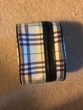 Burberry Tartan Vanity Makeup Box Bag Case 5.5"L x3.25"W x4"H