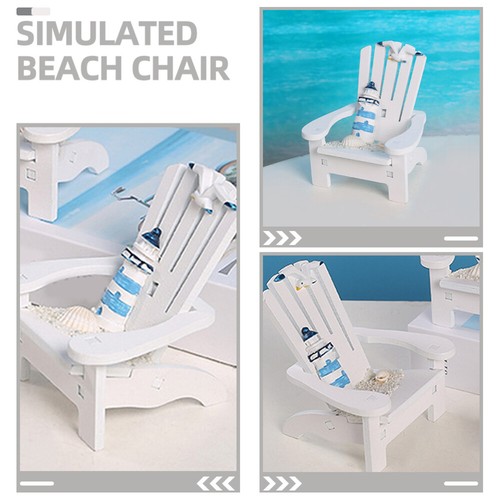 Strandkorb Dekoration Baby Kleiner Strandstuhl Puppenhaus-Miniaturen - Bild 11 von 12