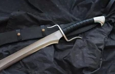 Custom Handmade Carbon Steel Ancient Medieval Sword With Leather Sheath