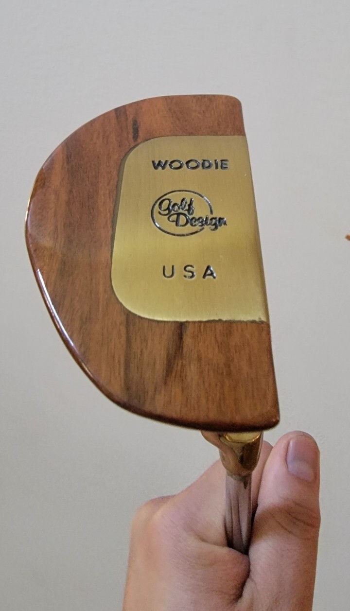 Golf Design Putter Woodie Executive Series. All Wood and Brass head eBay