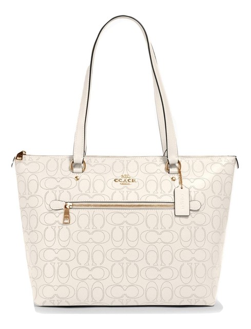 coach white tote