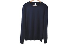 Authentic BERLUTI Sweater Size XL Wool Navy Blue FE010