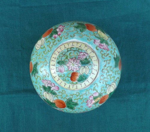 Vaso in ceramica Potiche decorata orientale Cina, Giappone, firmato - Foto 4 di 5