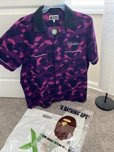 bape purple camo shirt