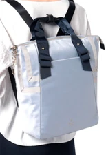 LANVIN en Bleu Japan Ltd Two Way Backpack Bag Light Grey Navy & Black NWT