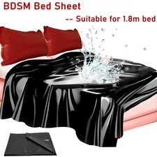 210*210cm PVC Bed Sheet Wet Games King Size Waterproof Bedding Sheet Pillow Set