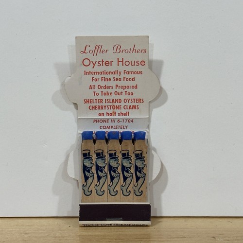 Feature Matchbook Loffler Brothers Oyster House Florida Vintage Full Unstruck