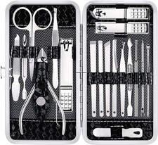 Elegant Nail Clippers Set - 18 Pieces of Stainless Steel Grooming Tools