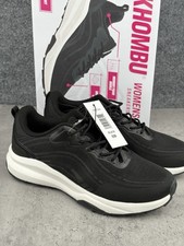 Khombu Patan Women  s Black/White Lace-Up Lightweight Athletic Sneaker Sz 8 New