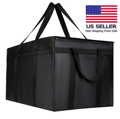 #1 X-Large Order Insulated Food Delivery Hot Bag Catering Grocery L23xW14×H15''