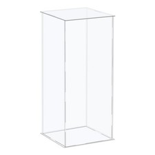 Acrylic Display Case Plastic Box Cube Storage Box Clear Showcase 8.3x6.3x16.1 in