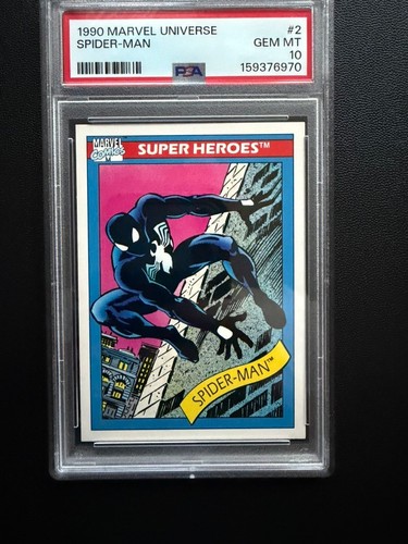 SPIDER-MAN BLACK SUIT 1990 MARVEL UNIVERSE #2 PSA 10 - GEM MINT