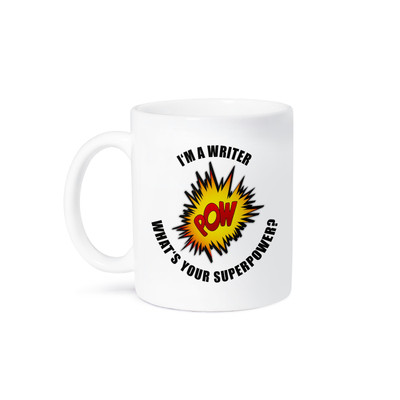 3dRose, I am a writer what is your superpower, Mug
