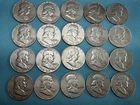 Lot of 20 Franklin Half Dollars  1957P 3 1957D 5-1958P 4 1958D 8 90% Silver.
