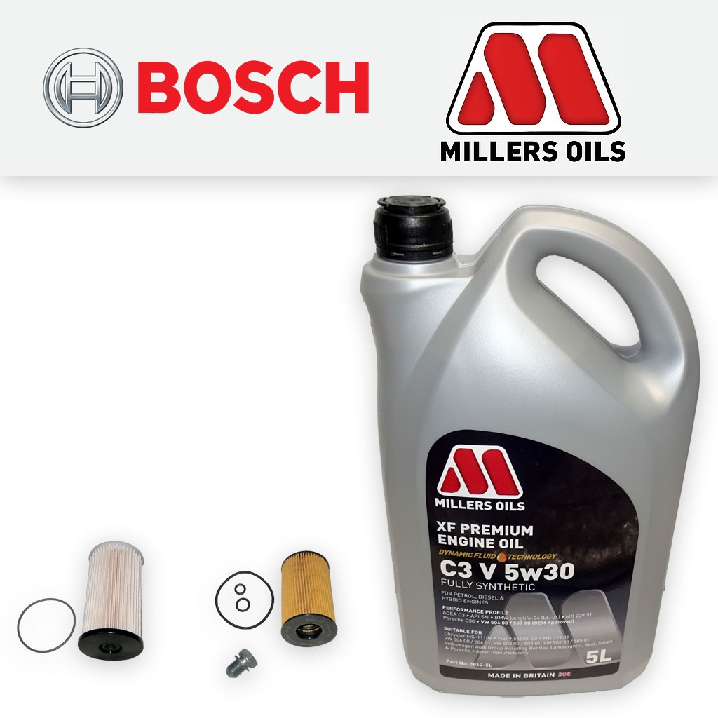 SERVICE KIT for VW GOLF MK6 CABRIO 2.0 TDI CFHC OIL FUEL FILTER +OIL (2011-2016)