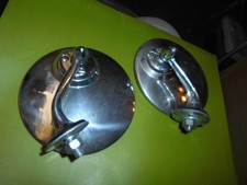 Pair Of Rosco Made Lucas Reproduction Fender Mirrors Lh Rh Flat Glass Pair Of Rosco Made Lucas Reproduction Fender Mirrors Lh Rh Flat Glass