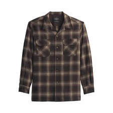 Pendleton Men's Plaid Board Shirt - Brown Mix Ombre - Longsleeve