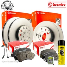 BREMBO Bremsscheiben Bremsbelag Bremsensatz + Reiniger vorne hinten für MERCEDES