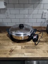 Saladmaster SA0120CU 304/316Ti Titanium Stainless Oil Core Electric Skillet