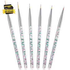 6 Pcs Eyeliner Brushes Fine Point Thin Eye Makeup Gel Eyeliner Brush Water Activ