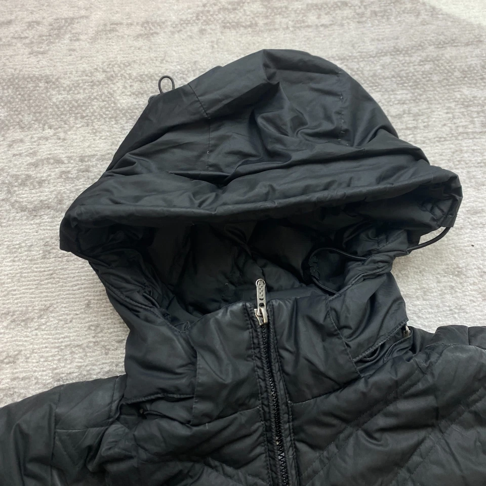 Patagonia вниз с ним парка Куртка Пальто маленький черный выстеганная подготовка с капюшоном женщин - Изображение 4 из 4