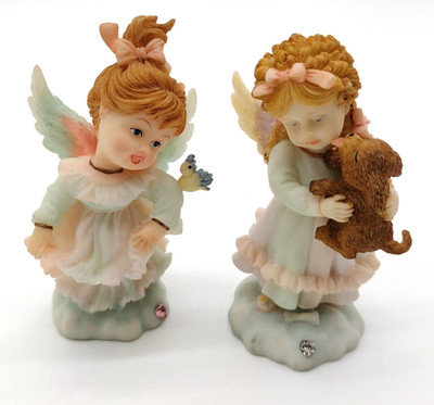Loving Thoughts Cherubim Angels 2000 Tiffany #62094 & Caitlin #62481