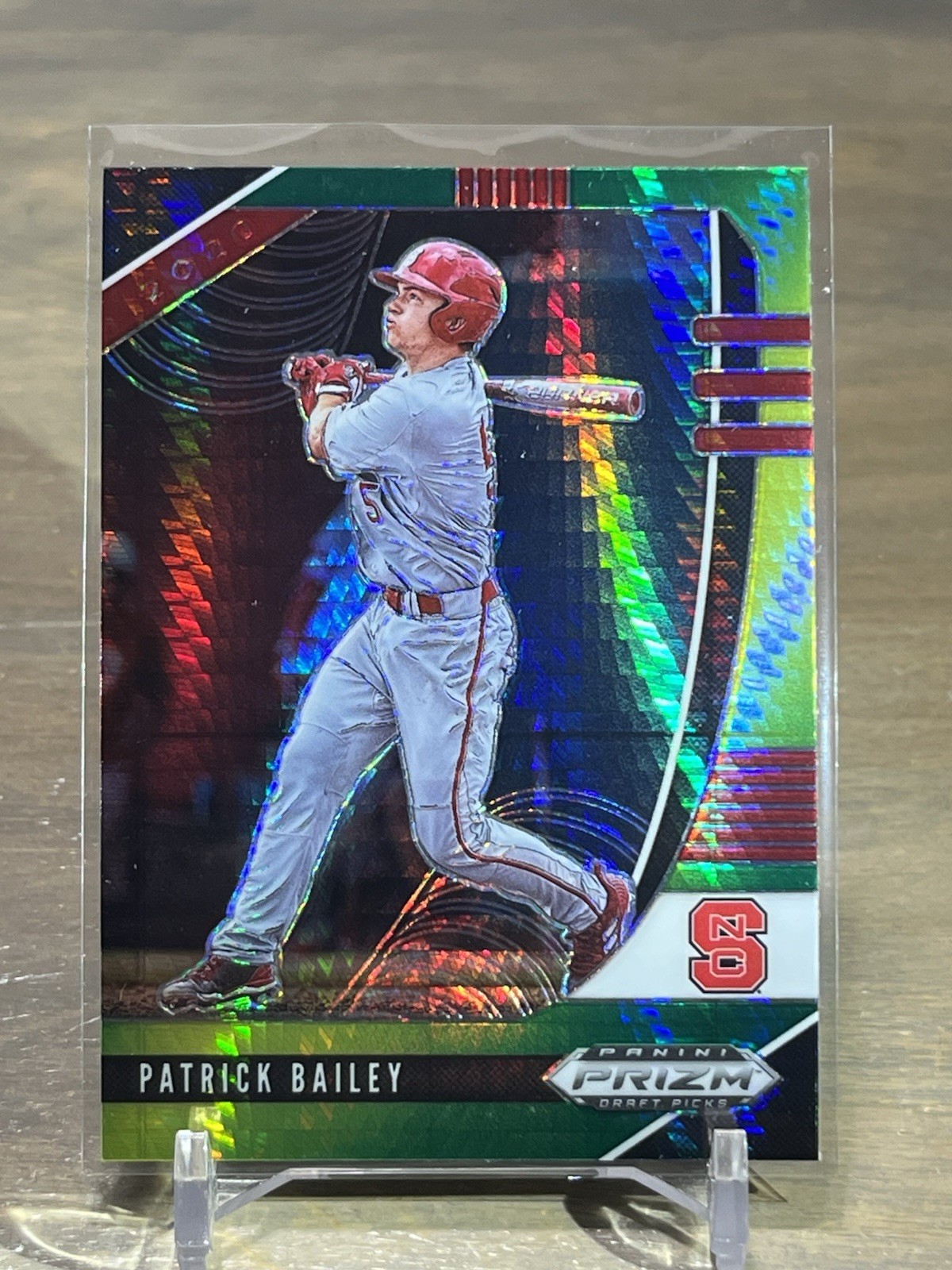 2020 Panini Prizm Draft Picks Patrick Bailey Yellow & Green Hyper Prizm #PDP13