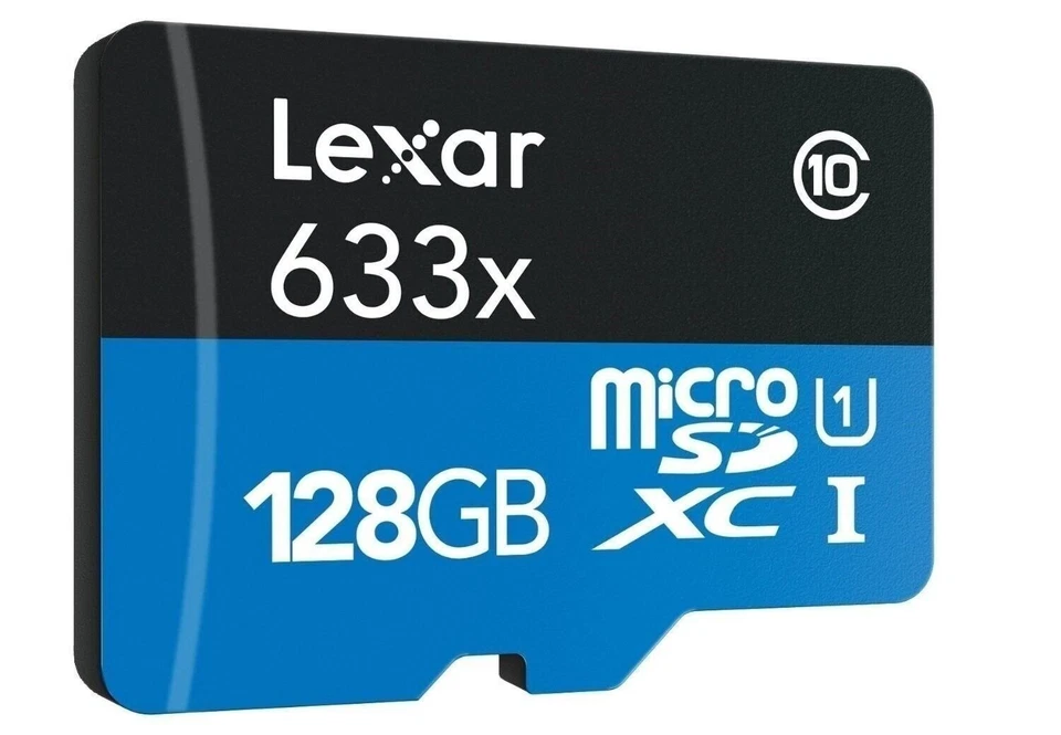 Lexar 128GB micro SD SDXC 633x Class 10 UHS-I U1 Memory Card with SD Adapter - Image 3 of 4