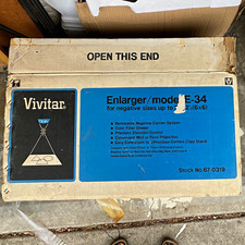 Vivitar Model E-34 Darkroom Photo Enlarger 50mm Lens Up to 6x6 Negatives