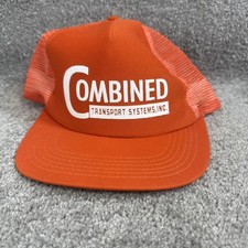 Vintage Combined Transport Hat Cap Mens Snapback USA Made 80s FOREMOST NEW ERA