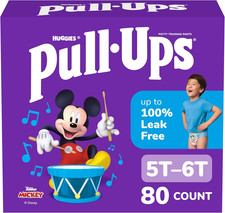 Pull-Ups Boys' Potty Training Pants, Size 5T-6T Training Underwear 46-60 Lbs ,