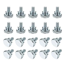 M4 x 6mm 20Pcs Knurled Thumb Screws with Shoulder Grip Knobs for TV Monitor