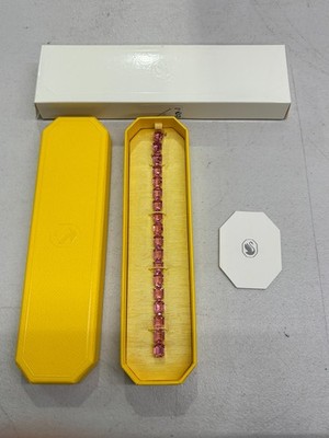 Swarovski Ladies Millenia Pink Crystal Tennis Bracelet, Size Small - NWD / READ