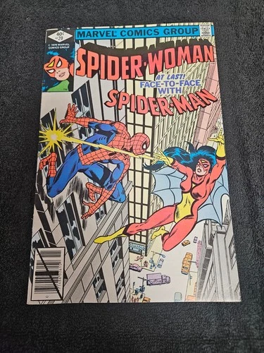 1979 MARVEL COMICS SPIDER-WOMAN #20 VF- VINTAGE MCU KEY 1ST SPIDER-MAN MEETING