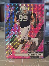 2025 Panini Mosaic - Warren Sapp #68 Camo Pink Mosaic Prizm Las Vegas Raiders