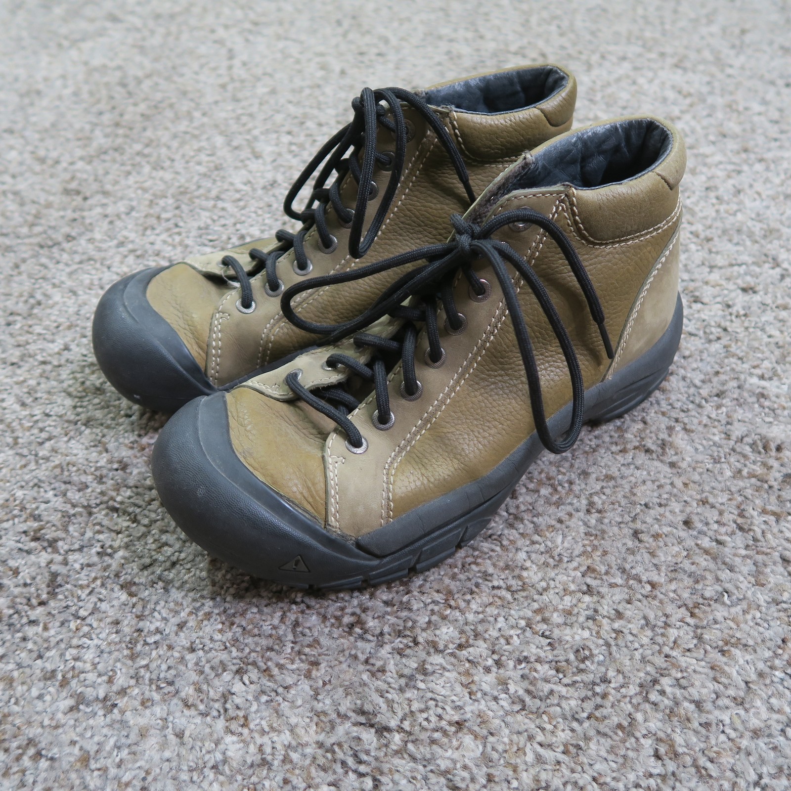 Scarpe Keen donna 10 marroni pelle stivali alti stringati comodi sneakers escursionismo