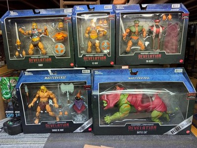 Masters of The Universe revelations lot he man battle cat faker tri klops orko