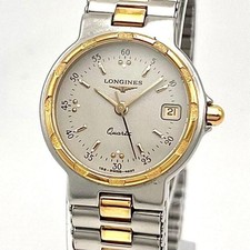 LONGINES Conquest Quartz Gray 23.8 mm Wrist 16 cm Vintage Women Watch