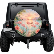 Pink Flamingo Spare Tire Cover Tropical Sunset Floral Flamingo Tire Cover Pink Flamingo Spare Tire Cover Tropical Sunset Floral Flamingo Tire Cover