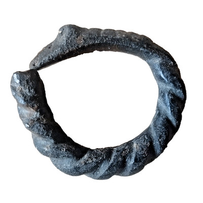 Viking Bronze ''Snake Head'' Finger Ring Circa 9th 11th Century AD.