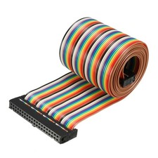 IDC Rainbow Wire Flat Ribbon Cable 40 Pin 118cm Length 2.54mm Pitch Type C