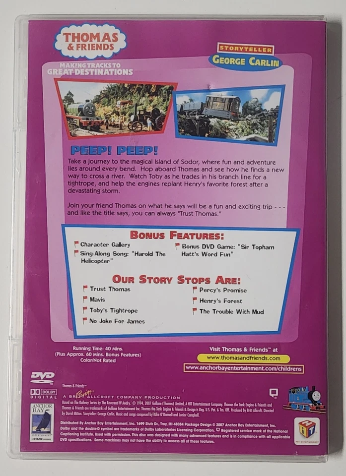 Thomas And Friends Trust Thomas And Other Stories Thin Case DVD W/ Insert  - Image 2 of 4