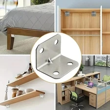 20PCS 90° Angle Brackets Corner Braces for Table Chair Cabinet Shelf Support